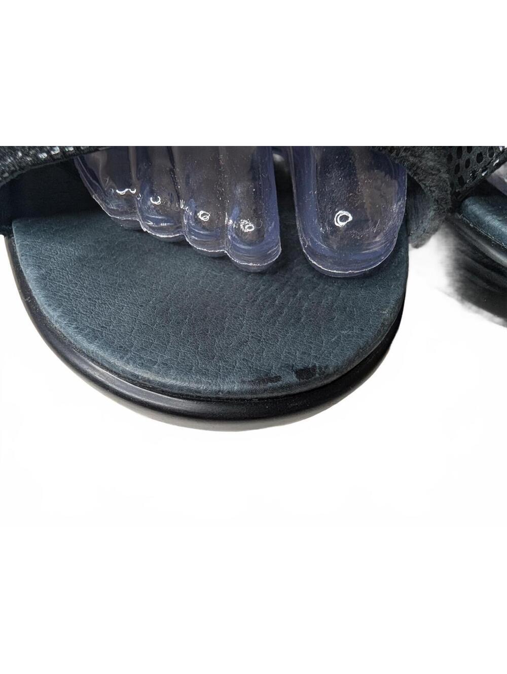 Dansko Jessie Black Lizard Print Wedge Sandals Women's 40 - Picture 5 of 6
